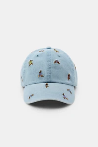 EMBROIDERED DOG TWILL CAP