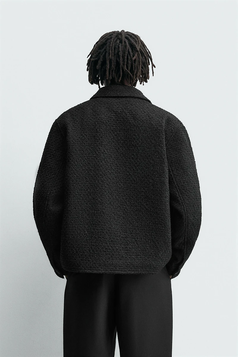 TEXTURED POCKET OVERSHIRT