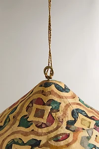 DIAMOND PRINT CHRISTMAS TREE ORNAMENT