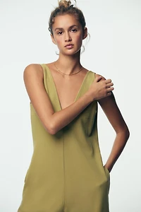 WASHED INTERLOCK JUMPSUIT