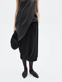 Draped crepe midi skirt - LIMITED
