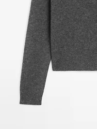 Cardigan à capuche 100 % laine