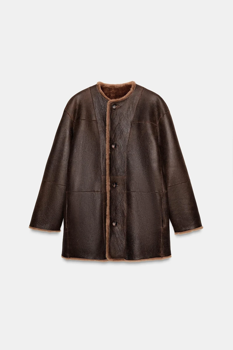 100% REVERSIBLE LEATHER COAT