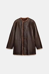 100% REVERSIBLE LEATHER COAT