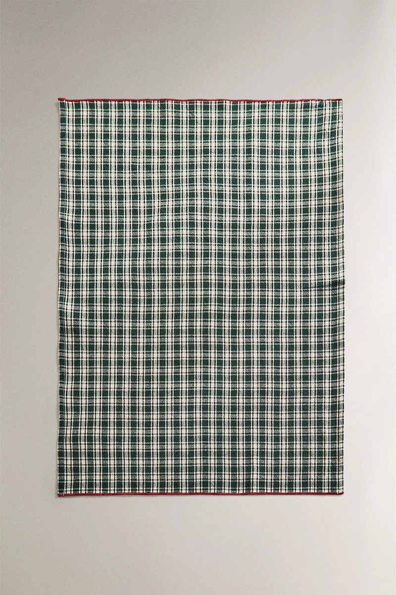 SET OF DYED COTTON CHRISTMAS KITCHEN TOWELS (SET OF 2)