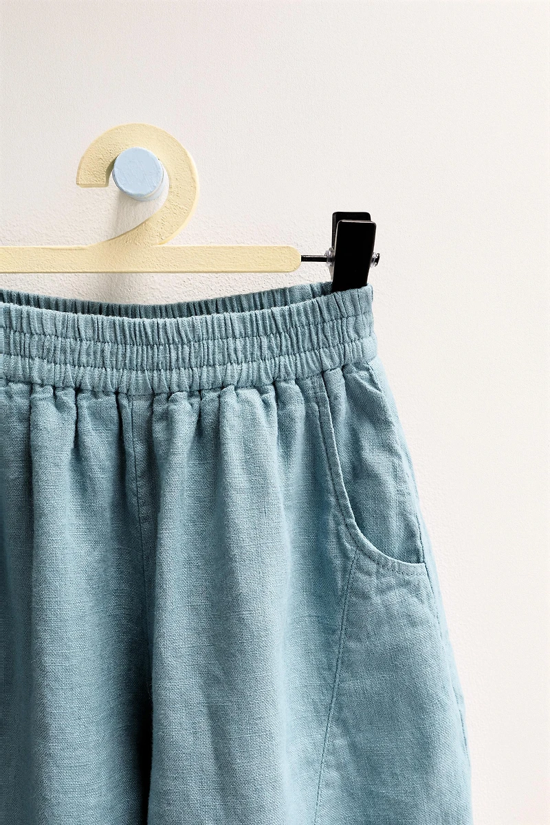 ZARA TIMELESS - 100% LINEN BALLOON PANTS WITH CUT-OUTS