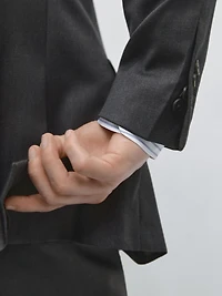 100% cool wool suit blazer