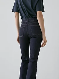 High waist bell bottom skinny jeans