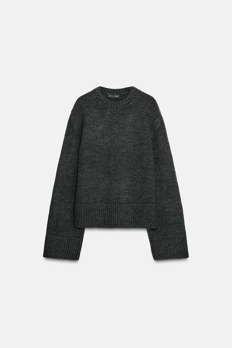 RIB TRIM KNIT JUMPER