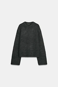 RIB TRIM KNIT JUMPER