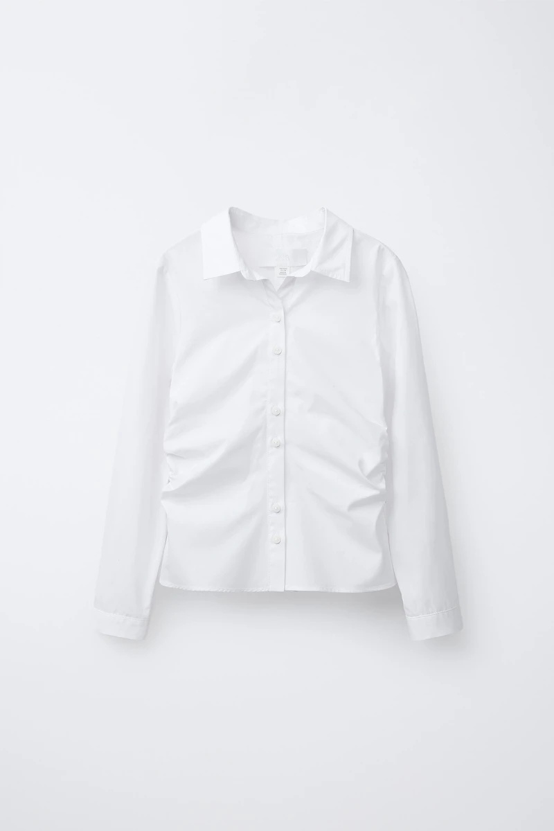 SIDE RUCHED SHIRT