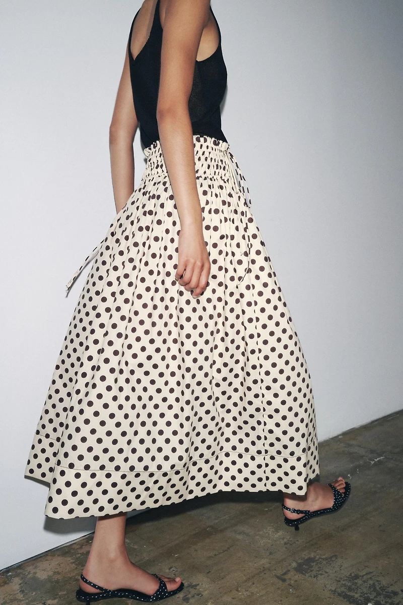 JUPE MIDI À POIS ZW COLLECTION