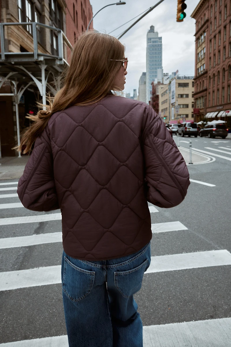 VESTE MATELASSÉE À POCHES PLAQUÉES