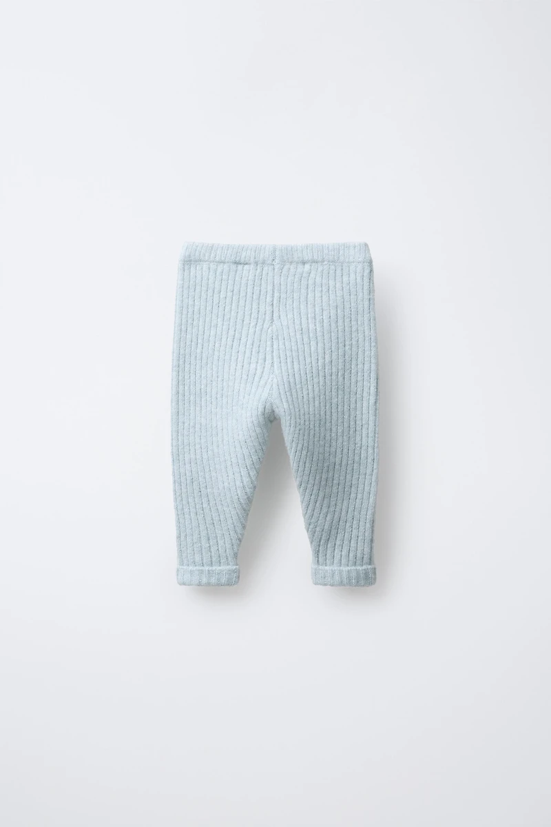 RIBBED KNIT LEGGINGS