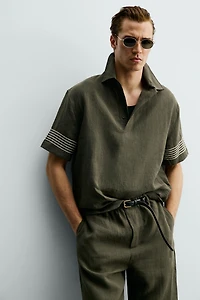 CHEMISE POLO 100 % LIN