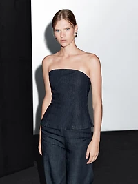 Top bustier denim