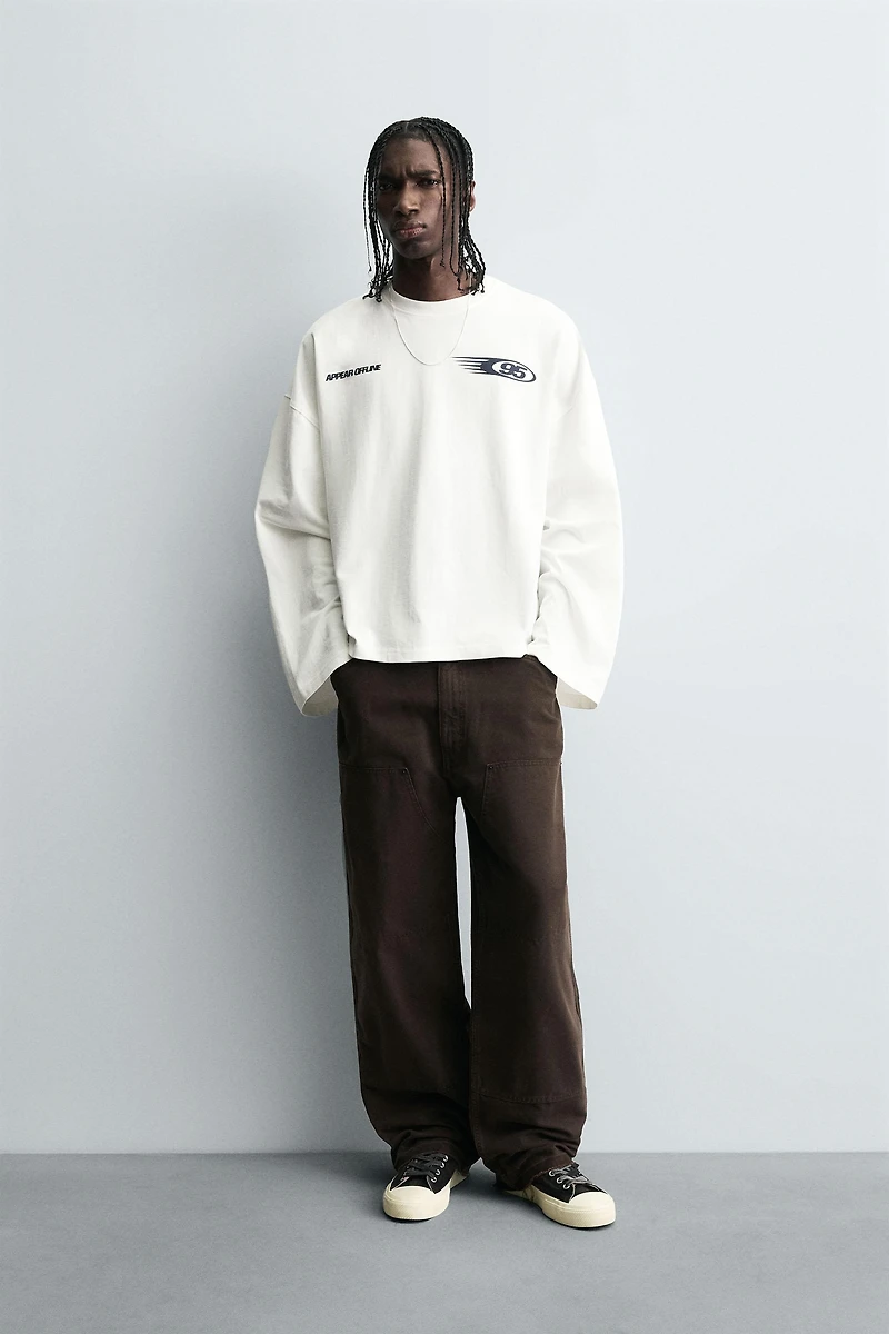 COMBINATION TEXT PRINT T-SHIRT