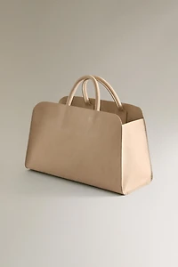 MINI NUBUK LEATHER SHOPPER BAG