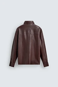 LEATHER OVERSHIRT