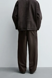 PLEATED CHINO PANTS