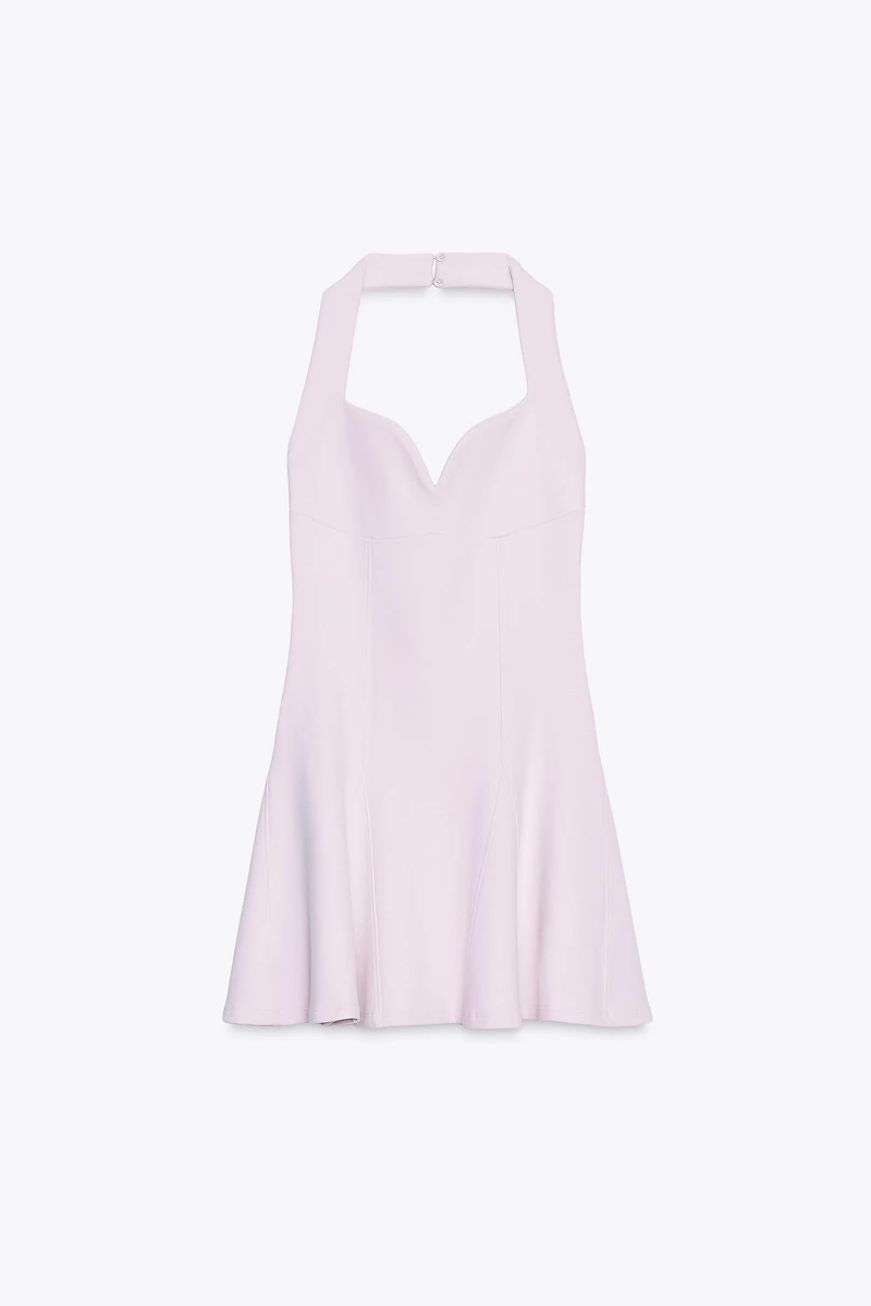 HALTER INTERLOCK SHORT DRESS