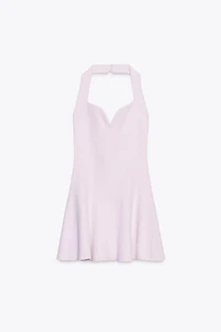 HALTER INTERLOCK SHORT DRESS