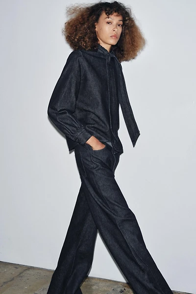 CHEMISE EN JEAN À NŒUD ZW COLLECTION