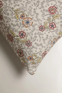 KIDS' FLORAL COTTON PILLOWCASE