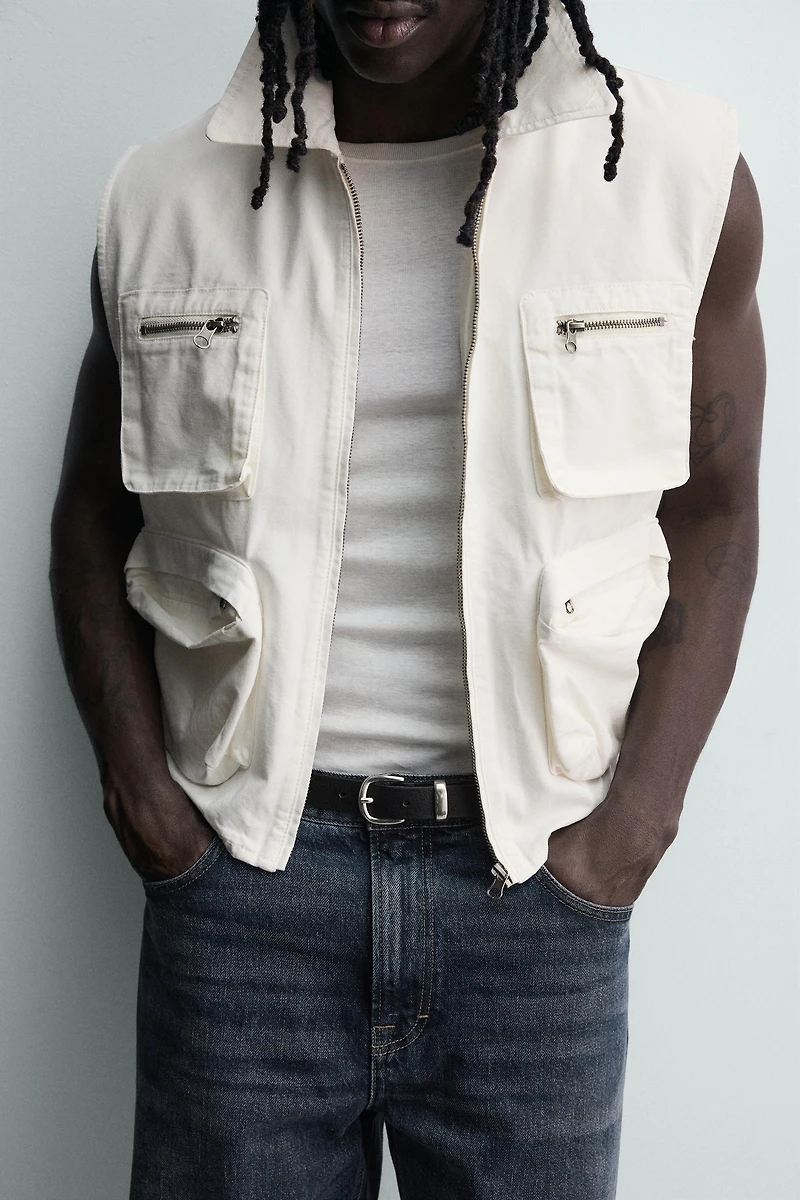 RELAXED FIT UTILITY POCKET VEST