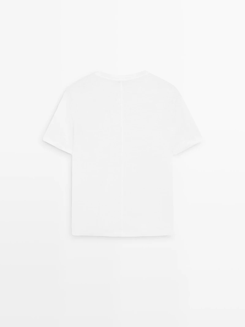 100% linen short sleeve T-shirt