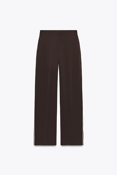 STRAIGHT LEG PANTS WITH SIDE STRIPE