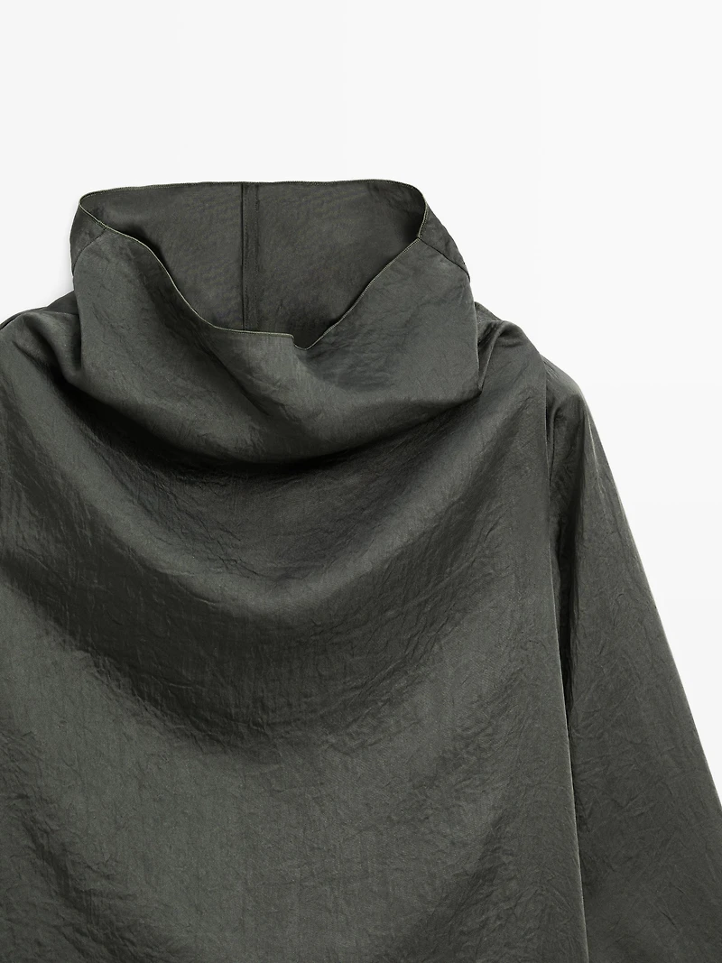 Blouse courte fluide satinée - STUDIO