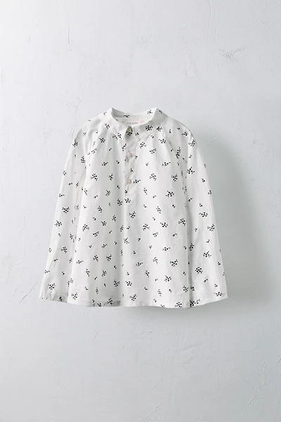 AGES 6-10/LIMITED EDITION FLORAL POPLIN SHIRT