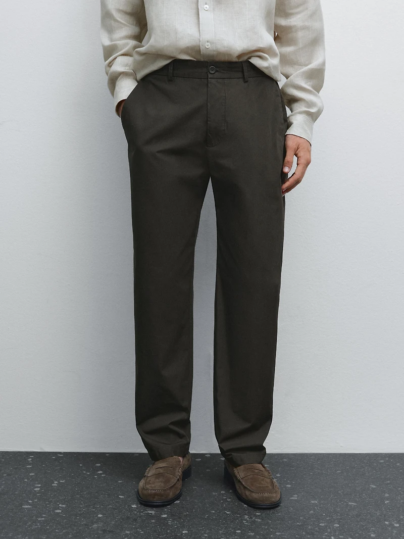 Semi-jogger fit trousers