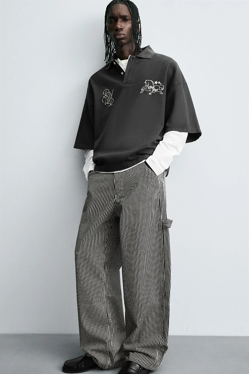 EMBROIDERED BOXY FIT POLO