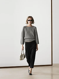 Capris with button details