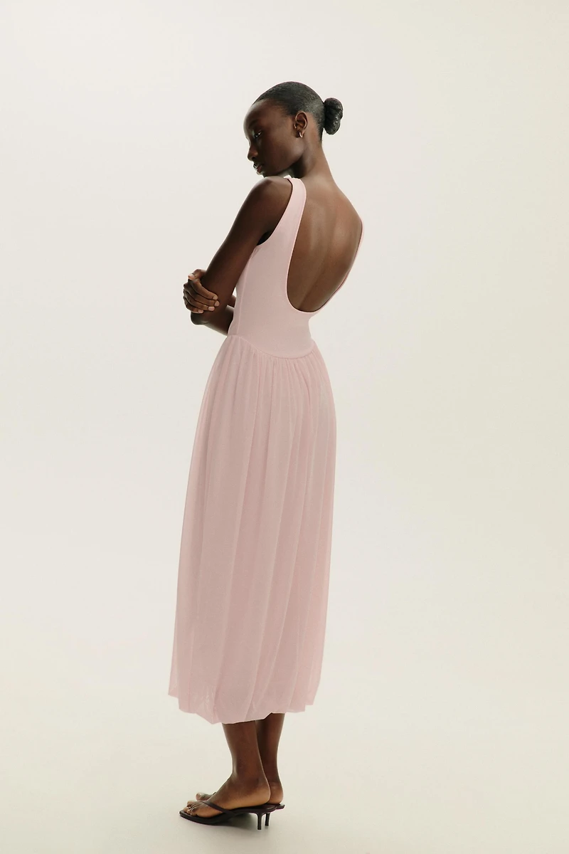 COMBINATION TULLE DRESS