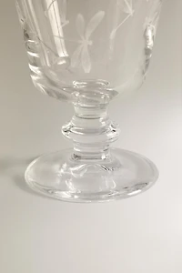 DRAGONFLY PRINT WINE GLASS