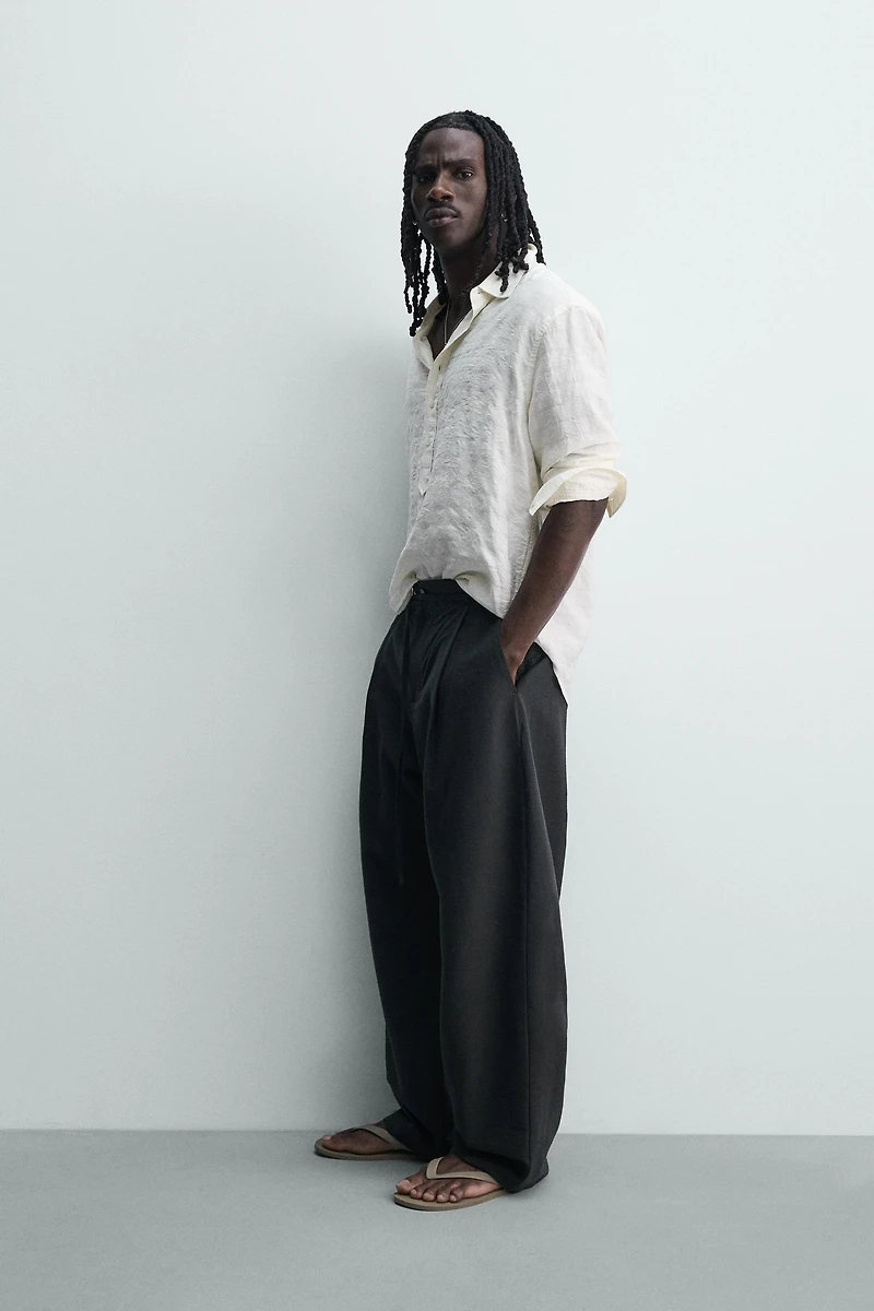 PANTALON BALLON FIT PLIS CEINTURE