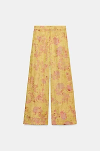 PANTALON PALAZZO À IMPRIMÉ FLORAL