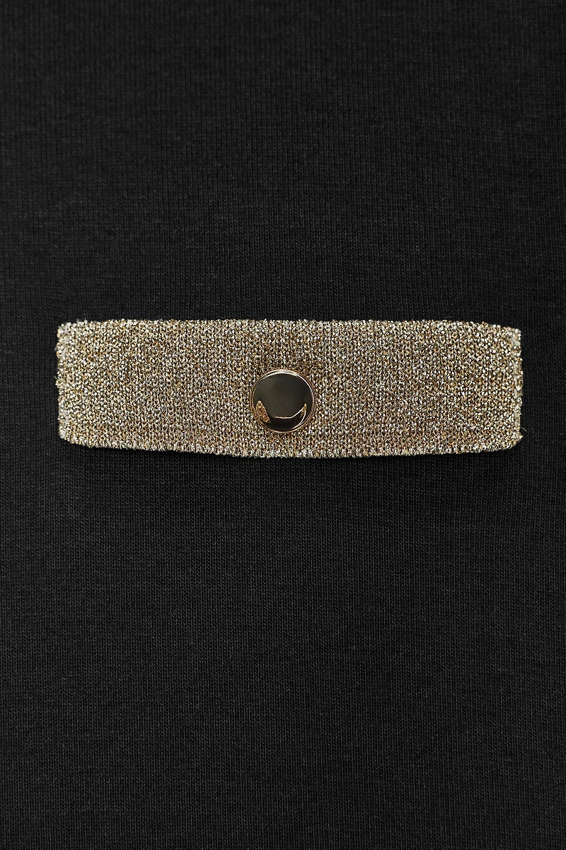 METALLIC THREAD T-SHIRT