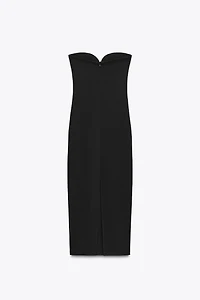 SWEETHEART NECKLINE MIDI DRESS