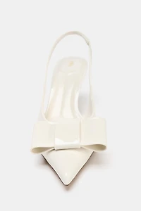 PATENT FINISH BOW HEELS