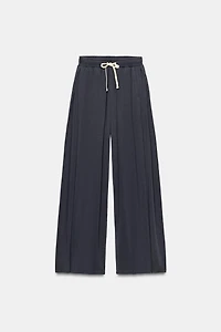 COTTON PLEATED PANTS