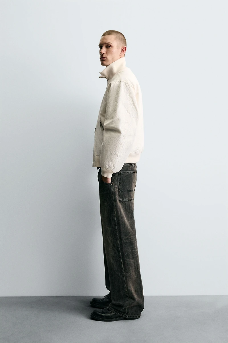 BLOUSON BOMBER EFFET FROISSÉ