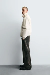 BLOUSON BOMBER EFFET FROISSÉ