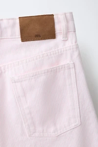 LONG STRIPED CARPENTER SHORTS