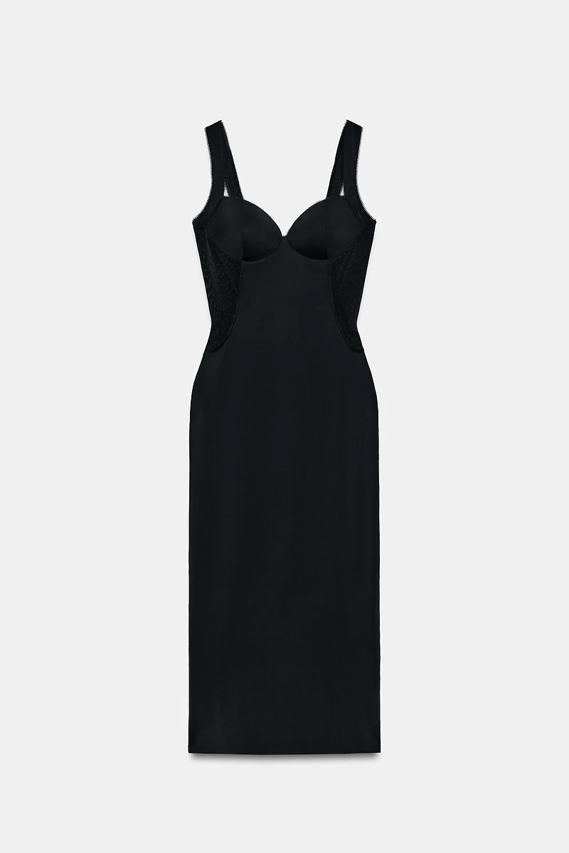 MIDI DRESS WITH POLYAMIDE