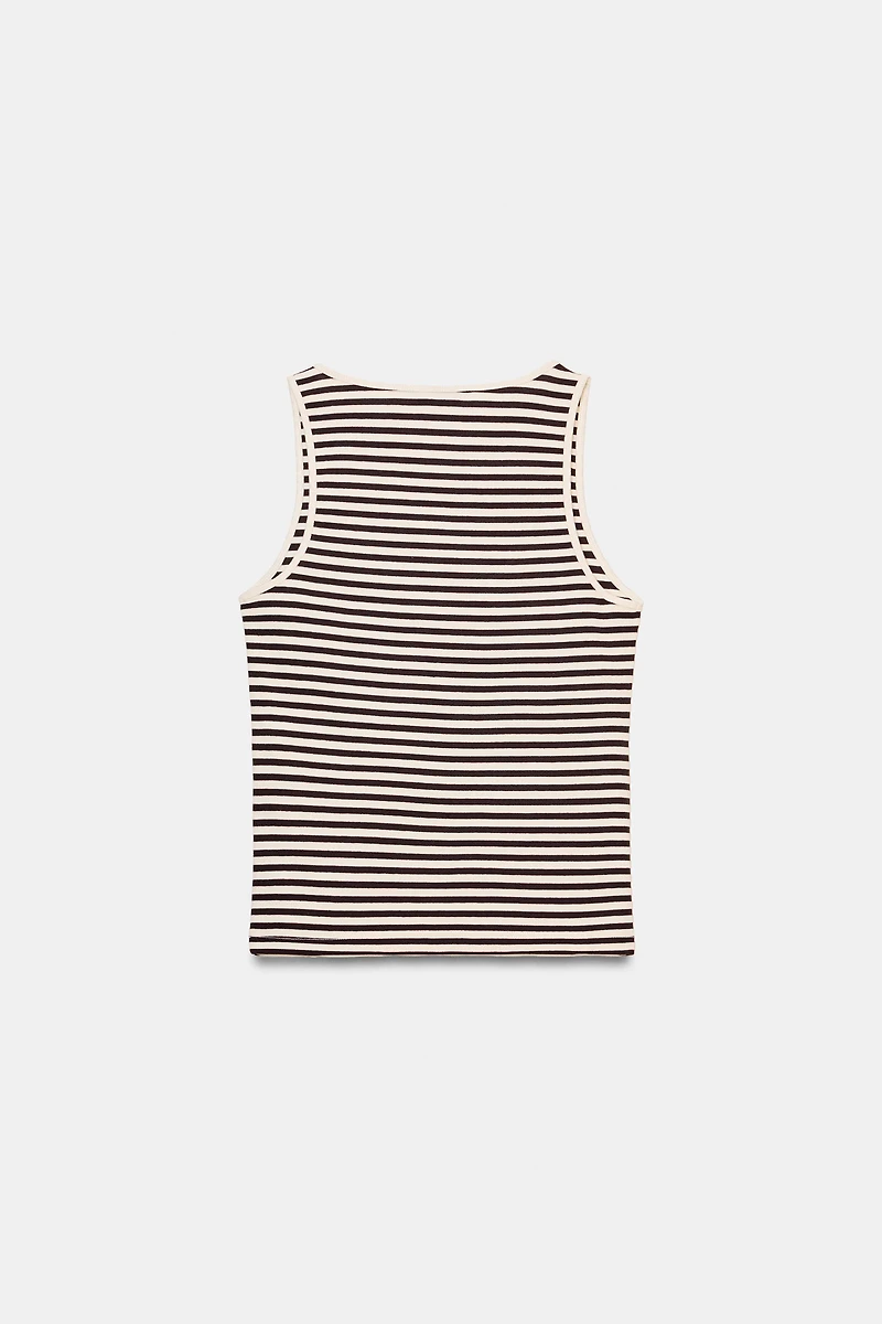 STRIPED SLEEVELESS TOP