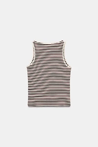 STRIPED SLEEVELESS TOP